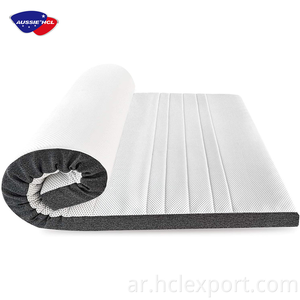 أفضل مصنع Aussie Roll in Box Praystress نائم جيدًا بوصة كاملة توأم ملكة ملكة مزدوجة Memory Gel Foam Mattress Topper